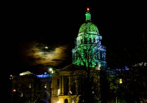 Capitol under a full moon