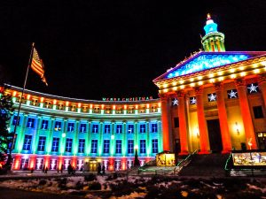 City and County building at Christmas