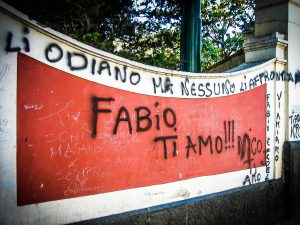 Half the graffiti in Italy is about love