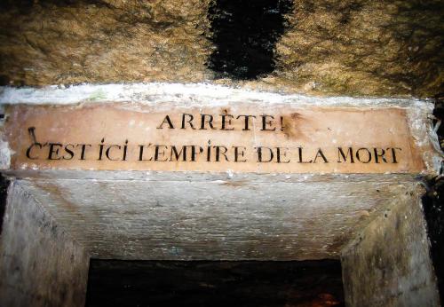 Entrance to the catacombs in Paris