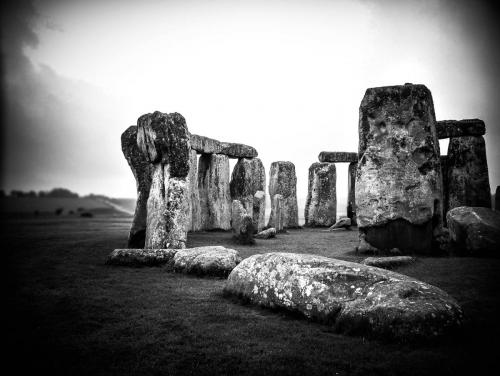 Stonehenge on a rainy day